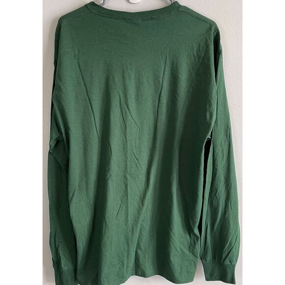 NWOT Fruit of the Loom Mens Crewneck Long Sleeve T-Shirt Green Large - Picture 5 of 11